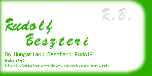 rudolf beszteri business card
